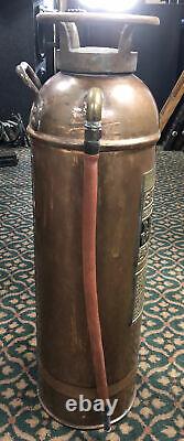 Vintage Full Size Copper Fire Extinguisher. A. C. Rowe & Son New York