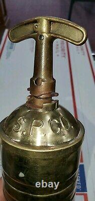 Vintage Pyrene 1 1/2 Qt brass hand pump fire extinguisher Heavy Vehicle Type