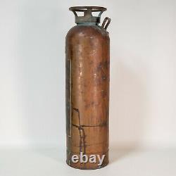 Vintage Safety 2 1/2 Gallon Copper Soda-Acid Fire Extinguisher New York City