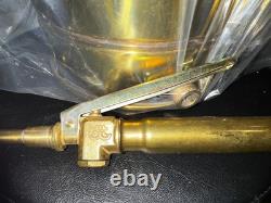 Vintage Signa Italian Brass Fire Extinguisher Original Box, Strap, Labels Italy