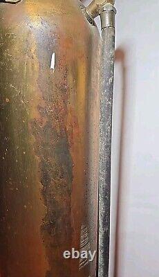 Vintage Stop-Fire Inc. Soda Acid Brass Copper Fire Extinguisher Brooklyn, NY