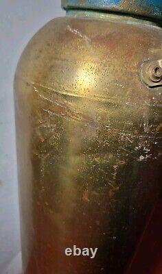 Vintage Stop-Fire Inc. Soda Acid Brass Copper Fire Extinguisher Brooklyn, NY