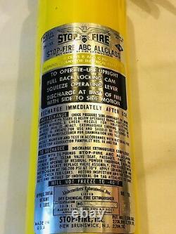Vintage Stop-fire Abc Allclass Fire Extinguisher With Bracket