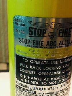 Vintage Stop-fire Abc Allclass Fire Extinguisher With Bracket