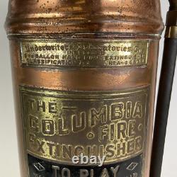 Vintage The Columbia Defense Fire Corp Fire Extinguisher 24 Tall New York EMPTY