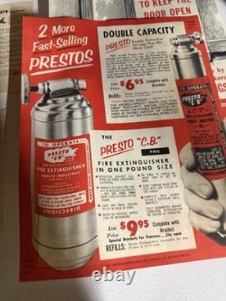 Vtg Presto Brass Fire Extinguisher Case Of 6 Brand New Condition WOW Collectors
