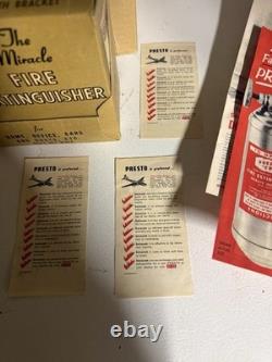 Vtg Presto Brass Fire Extinguisher Case Of 6 Brand New Condition WOW Collectors