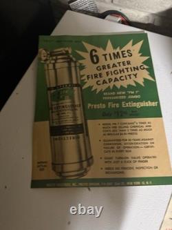 Vtg Presto Brass Fire Extinguisher Case Of 6 Brand New Condition WOW Collectors