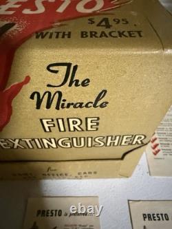 Vtg Presto Brass Fire Extinguisher Case Of 6 Brand New Condition WOW Collectors