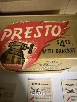 Vtg Presto Brass Fire Extinguisher Case Of 6 Brand New Condition WOW Collectors