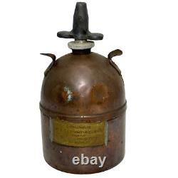 W. H. McNutt New York City Fire Department FDNY Fire Extinguisher Oil Can Brass