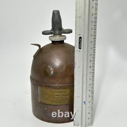 W. H. McNutt New York City Fire Department FDNY Fire Extinguisher Oil Can Brass