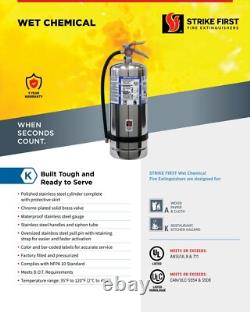 WET CHEMICAL (CLASS K KITCHEN) PORTABLE FIRE EXTINGUISHER with 9/25 tag