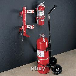 Zoro Select 859 Fire Extinguisher Wheeled Cart, 30 Lb, Black